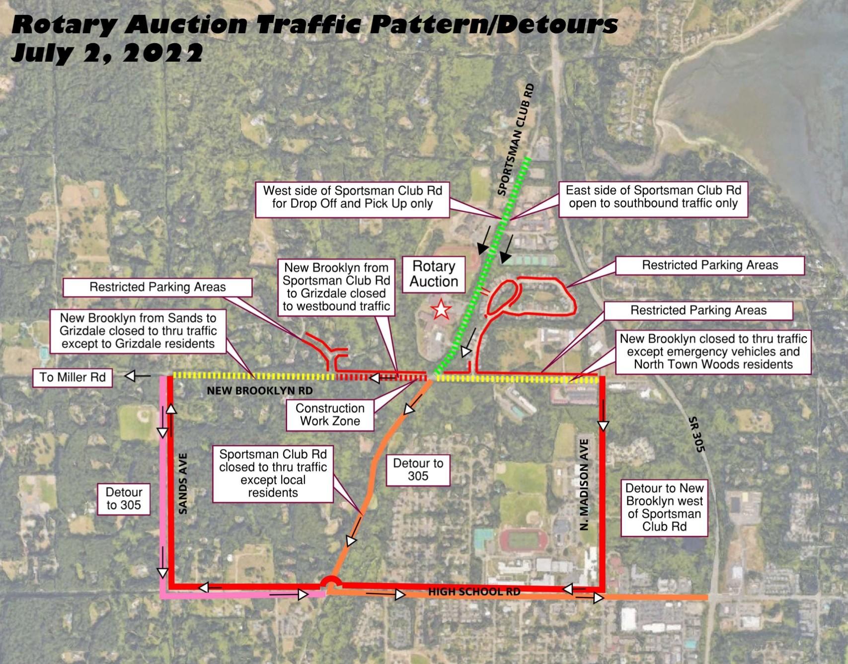 Rotary Auction Traffic Flow/Detour Map PDF