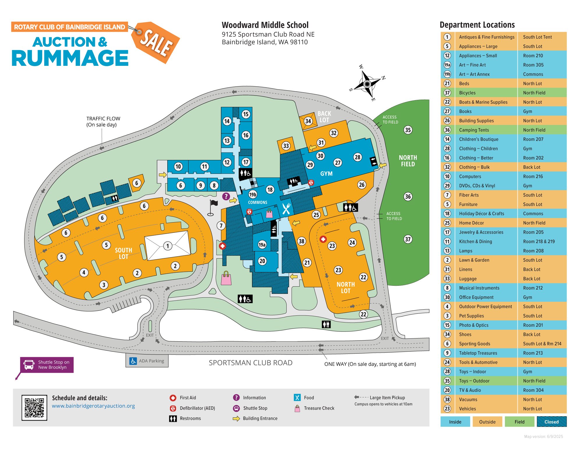 Rotary Auction and Rummage Sale Map