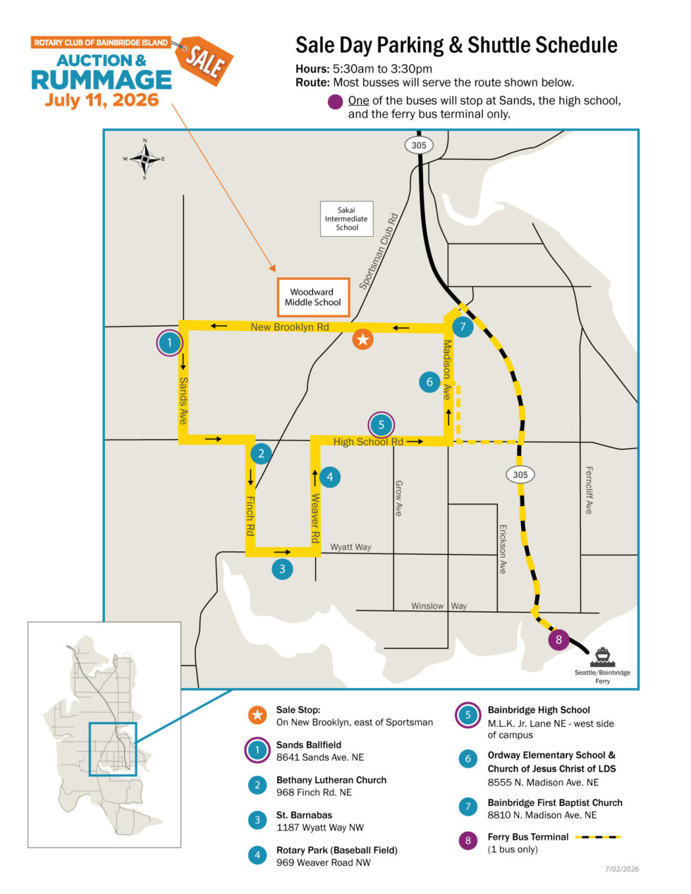 Shuttle, Traffic, and Parking - Rotary Auction and Rummage Sale