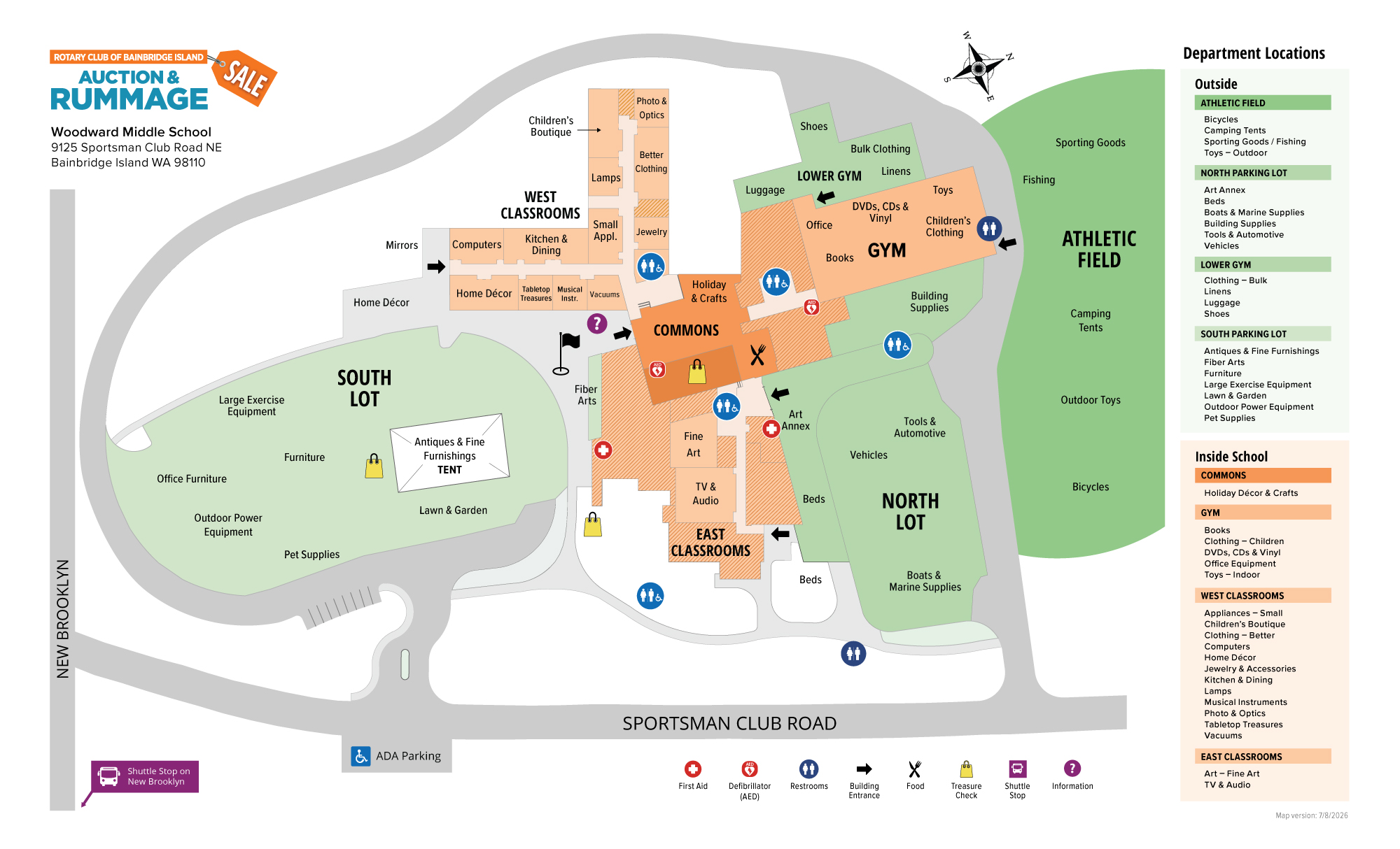 Rotary Auction and Rummage Sale Map